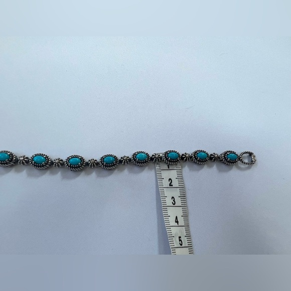 Vintage Carolyn Pollack American West Sterling Silver Turquoise Bracelet - Picture 6 of 13